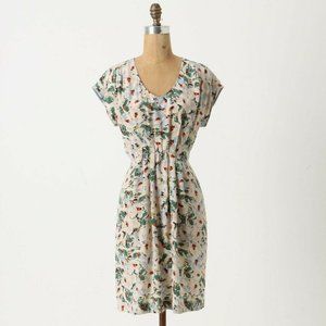 Anthropologie Floral Silk “Junebug” Shift Dress